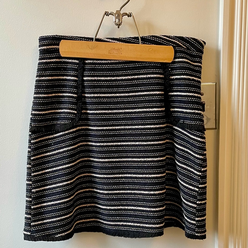 Striped Black and White Women's Skirt